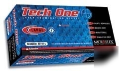 Microflex tech one latex examination gloves, : mf-101-m