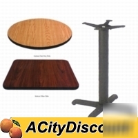 New 4 24IN round or square table top & base qty discoun