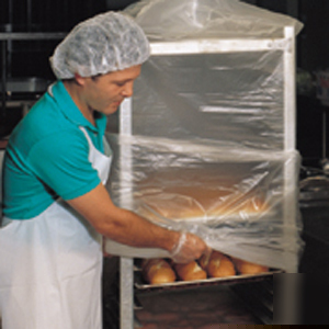 50/rl - 52X80 .6 mil hdpe bun pan rack covers on rolls 