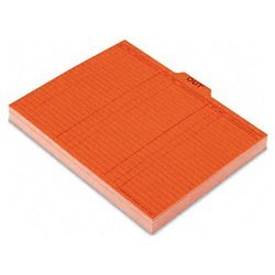New salmon colored charge out guides, top 