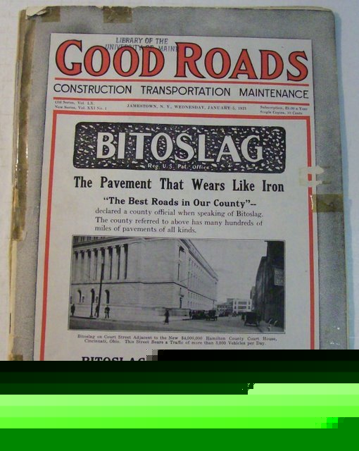 Good roads 1921 construction magazine vol.60, no.1