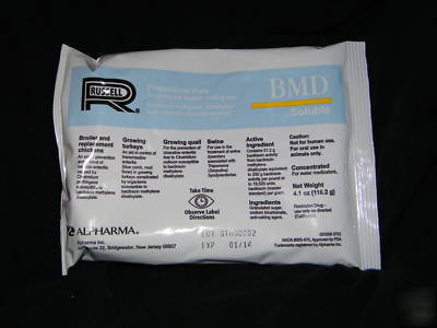 Bmd soluble/solo-tracin chicken quail turkeys broilers