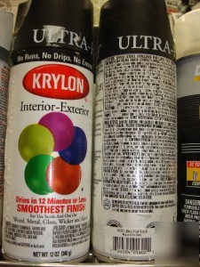 New 2-12OZ krylon 1602 ultra flat black spray cans 