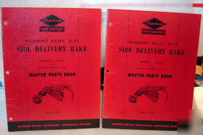12 dearborn farm equipment master parts manuals 1950's