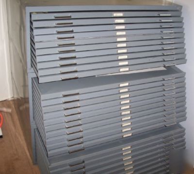 Safco 10 drawer blueprint file cabinets save $4000+ 