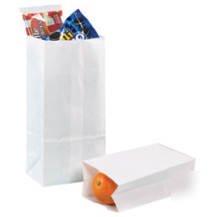 Shoplet select white grocery bags 9 34 x 5 x 3 14