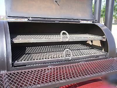 Custom bbq and charcoal grill trailer mounted 