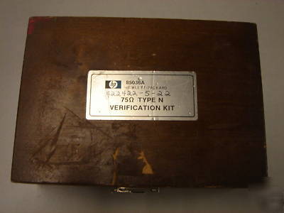 Hp agilent 85036A 75OHMS type n verification kit