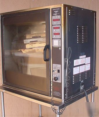 Henny penny scr-8 rotisserie oven w/ barbecue spit rack