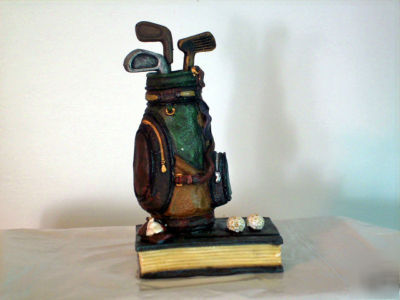 Pewter golf business card holder -- great gift idea 