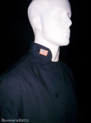 Coat chef jacket small baker cook catering navy blue ss