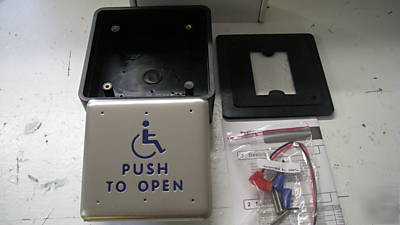 Lcn bea handicapped door push plates and boxes