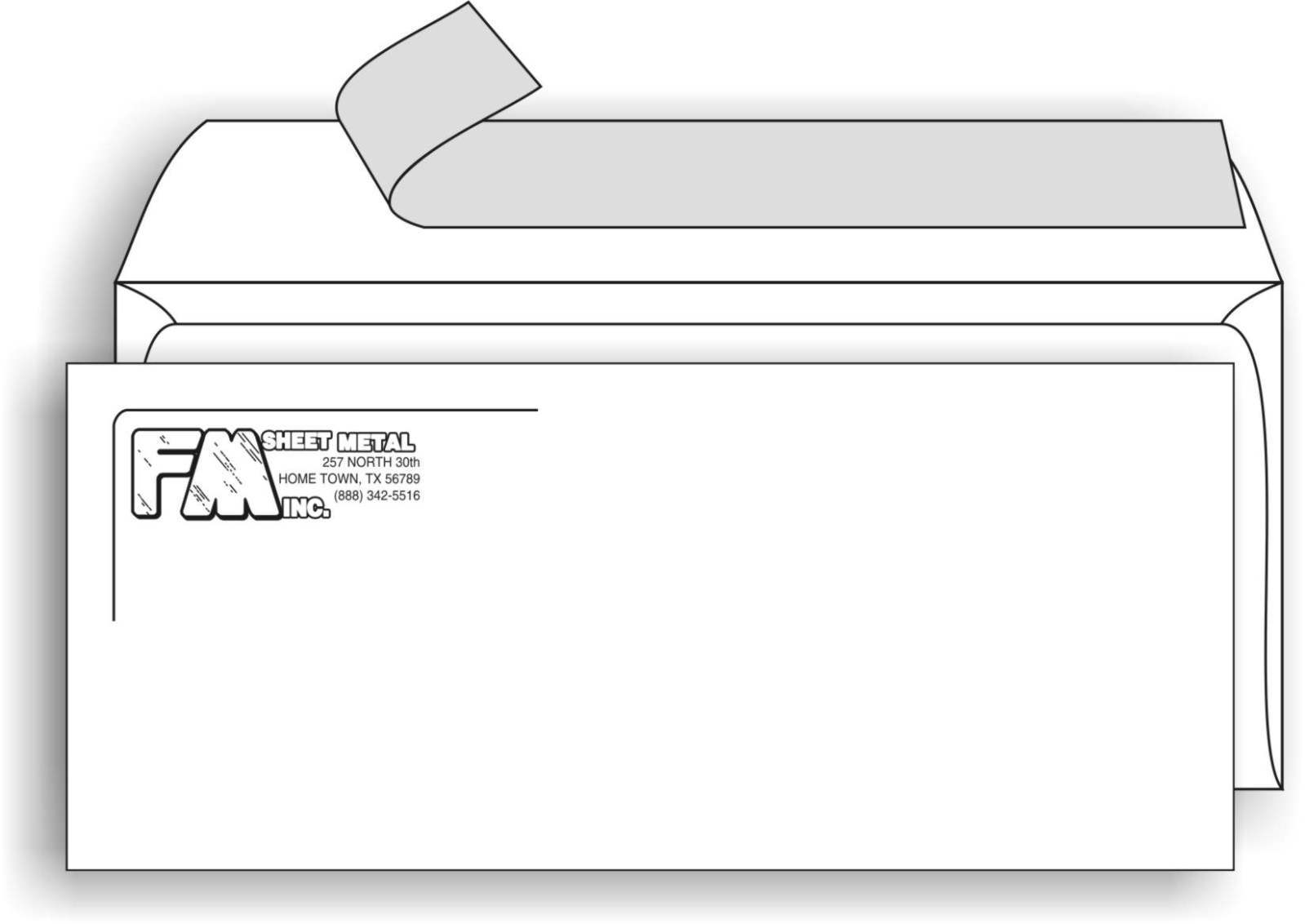 250 peel and seal mailing envelope printing- #10 online