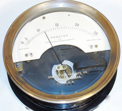 1895 ammeter stanley electrical mfg. co. - edison inst.