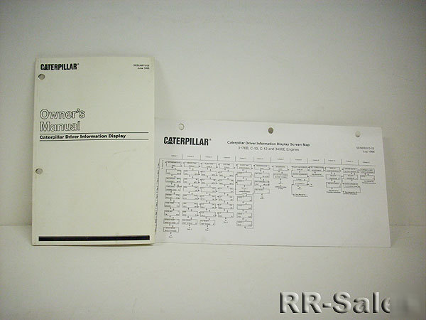 Caterpillar driver info display screen map manual