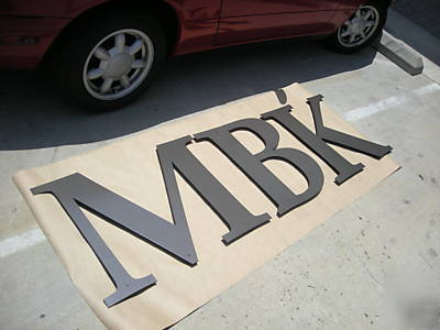 24 inch metal sign letters. book antiqua font. 14 ga. 