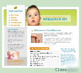 Baby & parenting website with ebooks and google adsense