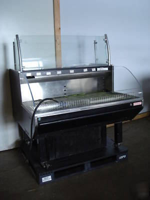 Barker sushi deli cold case with prep counter behind 
