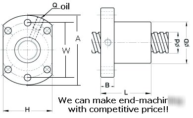 2 ballscrews RM2505-600/1000MM-C7 + 1 RM2005-400MM-C7