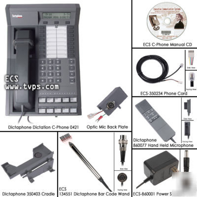 Dictaphone 0421 c-phone digital station w/barcode wand