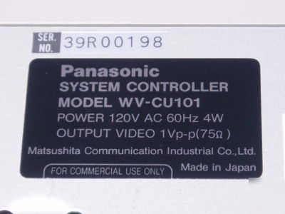 Panasonic wv-CU101 single channel ptz camera controller