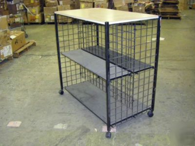 Shoe / clothing store rolling display fixtures lot 12 