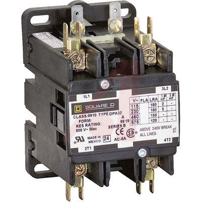 Square d 8910DPA42 contactor, definite purpose, 40A, 