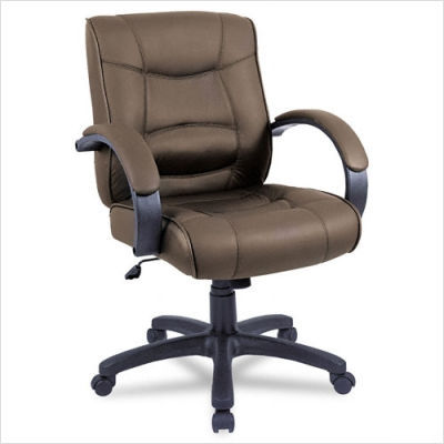 Alera strada mid-back swivel tilt chair black leather