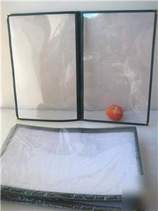 New menu cover 8.5X14 double fold 4 view, green, 50PCS 