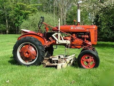 Nice 1946 farmall a with woods mower
