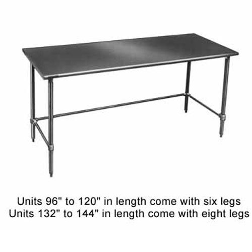 Eagle T2448GTB work table, stainless steel top, galvani