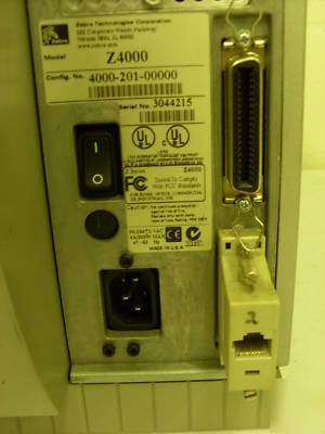 Lot (3) zebra Z4000 thermal barcode label printers